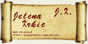 Jelena Krkić vizit kartica